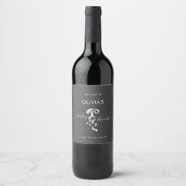Rótulo De Garrafa De Cerveja Boas-vindas Arco de Prata Mínimo Inverno Natal Chá