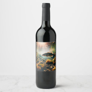 Rótulo De Garrafa De Cerveja Boca subaquática grande