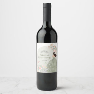 Rótulo De Garrafa De Cerveja Boho Sage Green Blush Pink Quinceañera