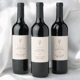 Rótulo De Garrafa De Cerveja Boho Terracotta Queimou Casamento Russo Laranja-Qu