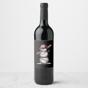 Rótulo De Garrafa De Cerveja Bolinhas de Neve de Beisebol Natal Presentes de Na