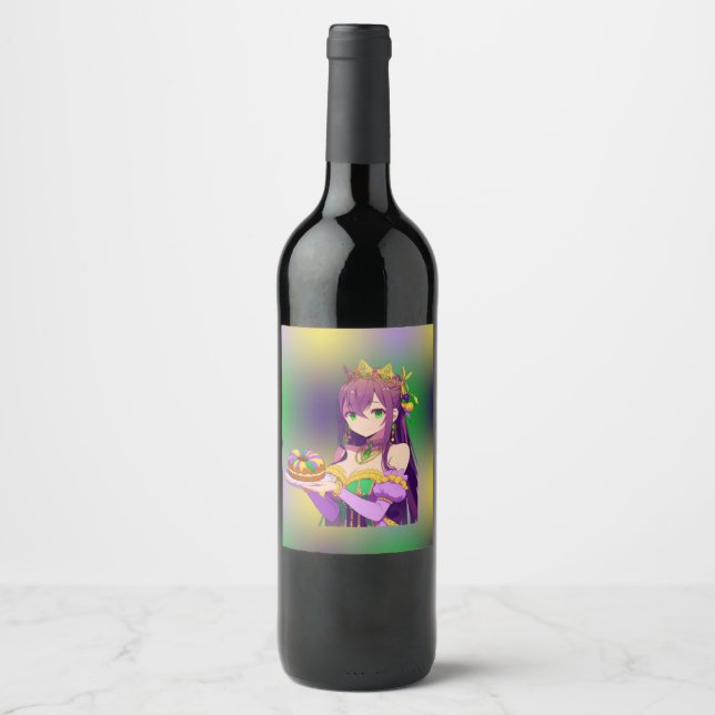 Rótulo De Garrafa De Cerveja Bolo Rei Anime Mardi Gras (Frente)