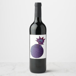 Rótulo De Garrafa De Cerveja Bomba Glitter Galaxy