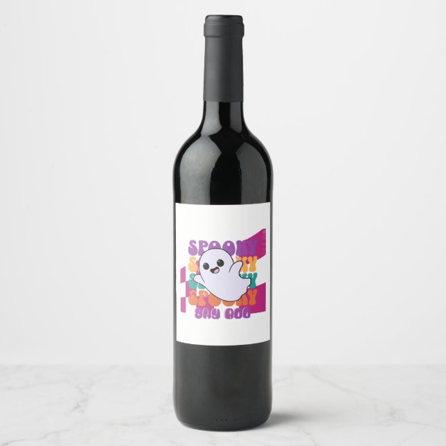 Rótulo De Garrafa De Cerveja Boo Assustador (Frente)
