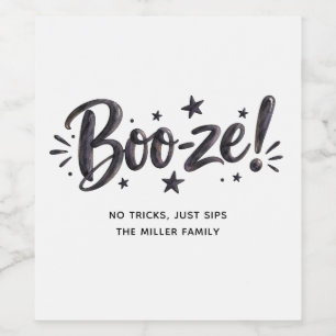 Rótulo De Garrafa De Cerveja Booze Divertido Tipografia de Bebidas para Festa