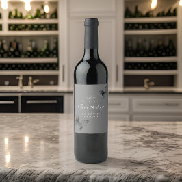 Rótulo De Garrafa De Cerveja Borboleta Moderna Qualquer Milestone Adulto