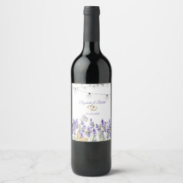 Rótulo De Garrafa De Cerveja Borboletas de Lavanda Botânica