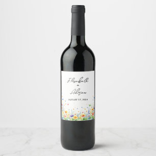 Rótulo De Garrafa De Cerveja Borboletas do Jardim Floral primavera