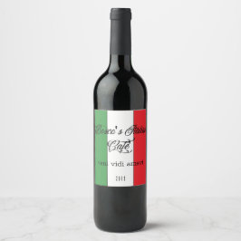 Rótulo De Garrafa De Cerveja Bosco, italiano Cafe wine label italiano vino