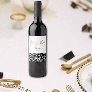 Rótulo De Garrafa De Cerveja Botânica deixa o padrão Sr & Sra Data