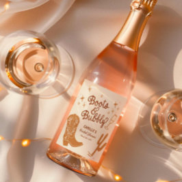 Rótulo De Garrafa De Cerveja Botas desenhadas à mão e Chá de panela de espuma