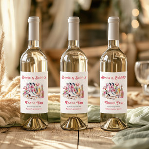 Rótulo De Garrafa De Cerveja Botas e Espuma Cowgirl Costeira Chá de Noiva
