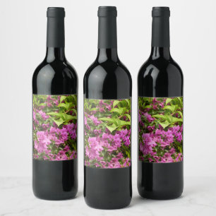 Rótulo De Garrafa De Cerveja Bougainvillea Floral