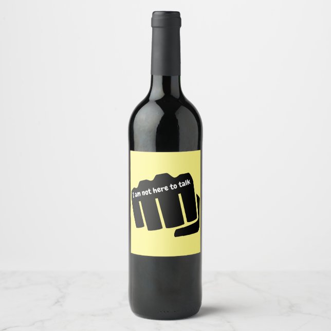 Rótulo De Garrafa De Cerveja Boxing, não estou aqui para falar (Frente)