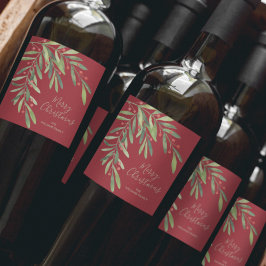 Rótulo De Garrafa De Cerveja Branch e Berries Natal