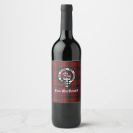 Rótulo De Garrafa De Cerveja Brasão do Clã MacDonald e Tartan Moderno