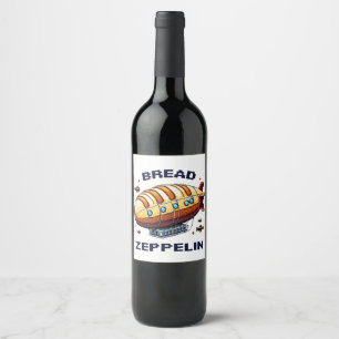 Rótulo De Garrafa De Cerveja Bread Zeppelin - Design da Aeronave de Arte em Pix