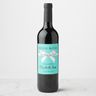 Rótulo De Garrafa De Cerveja Bride & Co. Bridal Shower Wine Bottle Labels