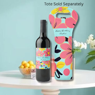 Rótulo De Garrafa De Cerveja Brilhos Cor-de-Rosa e Amarelo no Estilo Azul-Dopam