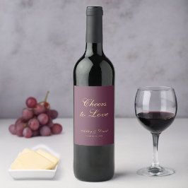 Rótulo De Garrafa De Cerveja Brinde ao Amor Vinho Cor Casamento Simples Roteiro