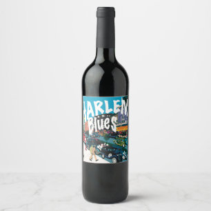 Rótulo De Garrafa De Cerveja Brinde às Noites de Harlem