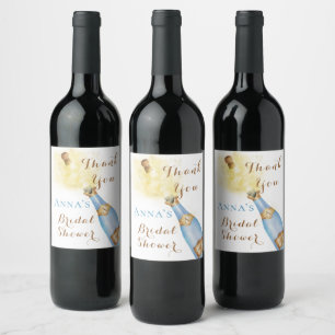 Rótulo De Garrafa De Cerveja Brunch e Espumante Vinho dourado Show de Noiva
