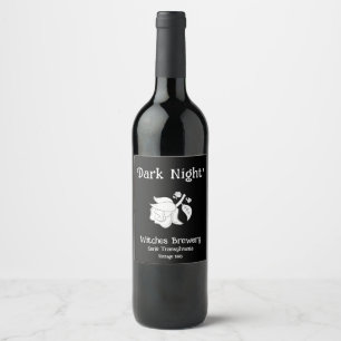 Rótulo De Garrafa De Cerveja Bruxa Clássica 'Noite Escura'