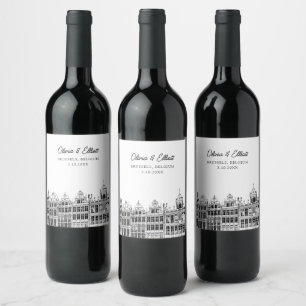 Rótulo De Garrafa De Cerveja Bruxelas Wedding Bélgica Personalizada