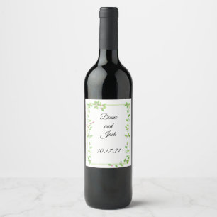 Rótulo De Garrafa De Cerveja Buds cor-de-rosa sobre casamento com a Ivy Verde