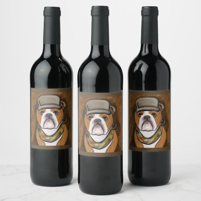 Rótulo De Garrafa De Cerveja Bulldog              (Garrafas)