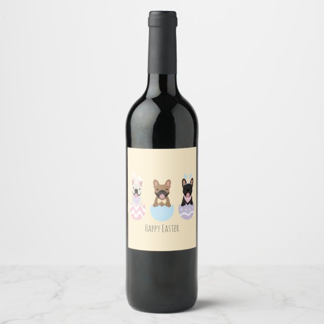 Rótulo De Garrafa De Cerveja Bulls Franceses felzs pascoa (Frente)