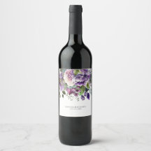 Buquê de Aquarela Violeta Roxa com Grafia Dourada