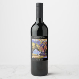 Rótulo De Garrafa De Cerveja Cabine de Montanha Cênica