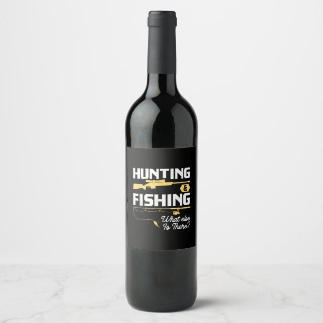Rótulo De Garrafa De Cerveja Caça e Pesca - O que mais existe - Fishe engraçado (Frente)