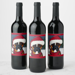 Rótulo De Garrafa De Cerveja Cachorro Boxer