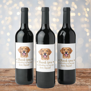 Rótulo De Garrafa De Cerveja Cachorro De Retriever ouro Que Eu Faço Para Casar