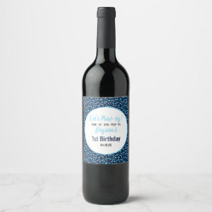 Rótulo De Garrafa De Cerveja Cachorro Personalizado Aniversário Pato Azul Impri