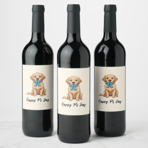 Rótulo De Garrafa De Cerveja Cachorro Pi Day Personalizado Com Símbolo Pi   Fel