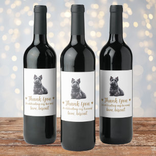 Rótulo De Garrafa De Cerveja Cachorro Terrier escocês I Do Too Wedking Wine Lab