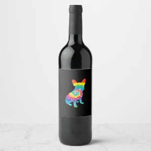 Rótulo De Garrafa De Cerveja cachorro-tinteiro buldogue francês hippie pre