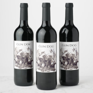 Rótulo De Garrafa De Cerveja Cães caçadores, Cães-Arma, época de caça