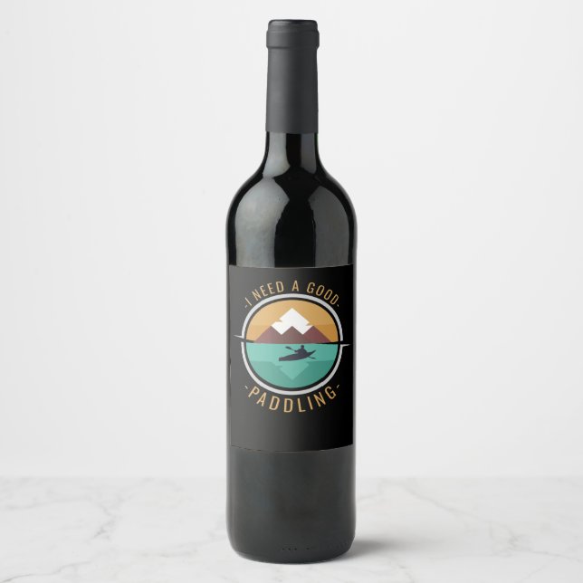 Rótulo De Garrafa De Cerveja Caiaque Remo de Caiaque (Frente)