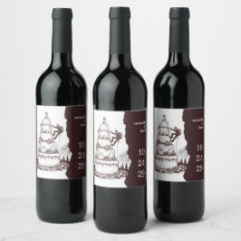 Rótulo De Garrafa De Cerveja Cake Climbers Wedding