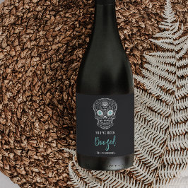 Rótulo De Garrafa De Cerveja Calavera Skull Você Foi Boozado Halloween