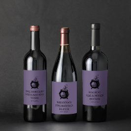 Rótulo De Garrafa De Cerveja Caldeirão engraçado de Halloween