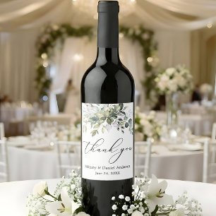 Rótulo De Garrafa De Cerveja Caligrafia Elegante Casamento em Verde