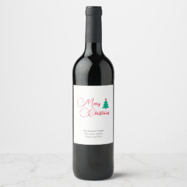 Rótulo De Garrafa De Cerveja Caligrafia Feliz Natal Personalizável