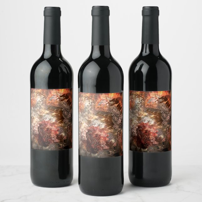 Rótulo De Garrafa De Cerveja Camadas de Cristais com Tinta Rústica (Garrafas)
