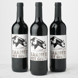 Rótulo De Garrafa De Cerveja Camiseta Motivacional Panther Gym Citação