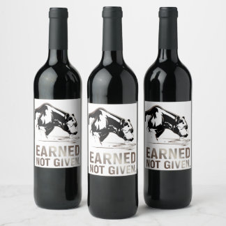 Rótulo De Garrafa De Cerveja Camiseta Motivacional Panther Gym Citação